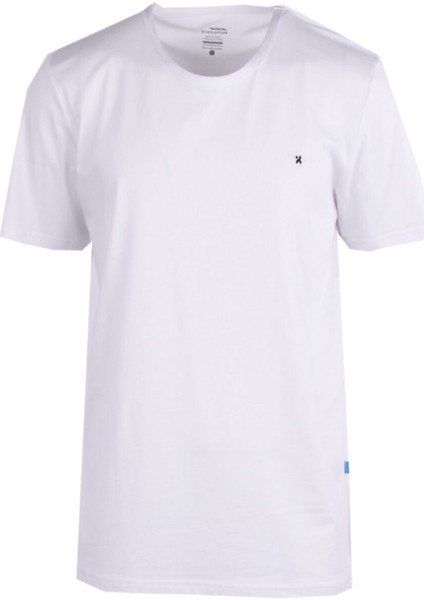 1112015 Erkek Beyaz Basic T-Shirt M
