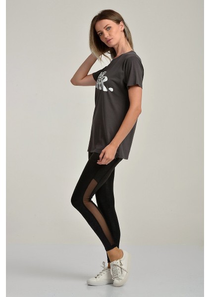 Baskılı Kısa Kol T-Shirt Gri - S modelleri