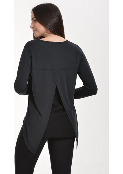 Dokuma Detaylı Modal Tişört - Antrasit Antrasit - Xs fiyatları