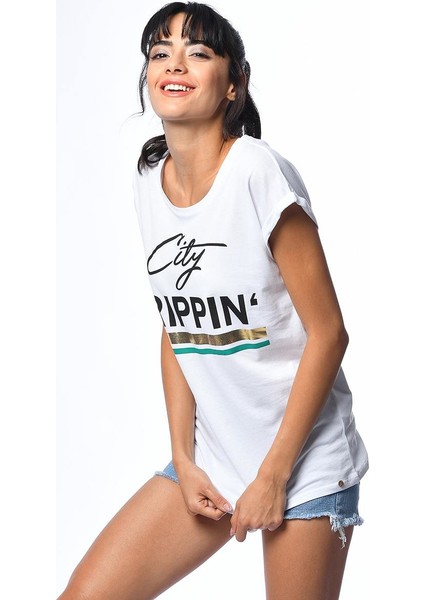 Baskılı Kısa Kollu T-Shirt - Beyaz Beyaz - M modelleri