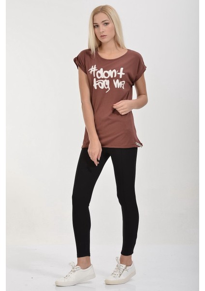 #don't Tag Me Baskılı Kısa Kol T-Shirt - Kızıl Kızıl - L modelleri