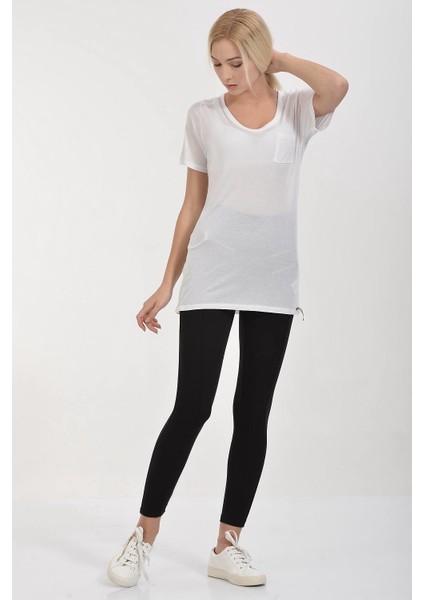 Cepli Ipek Jersey Kısa Kol T-Shirt - Beyaz Beyaz - S fiyatları