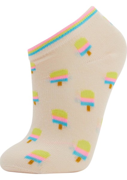 Kız Çocuk Desenli 3'lü Patik çorap modelleri