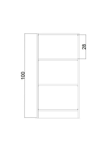 De&se Design 3 Bölmeli Kitaplık Ev- Ofis -Kitaplık Parlak Beyaz Mdflam modelleri
