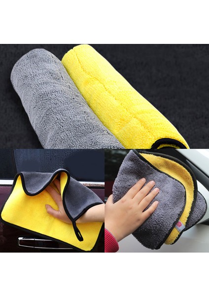 Mikrofiber Araç Iç Dış Yıkama Temizleme Toz Bırakmaz Kurulama Cam Bezi Araba Yıkama Havlusu 30X60CM indirimleri