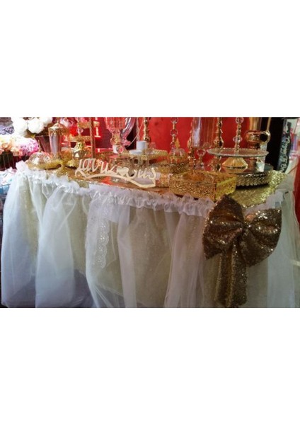 Kristal Tüllü Masa Tütüsü