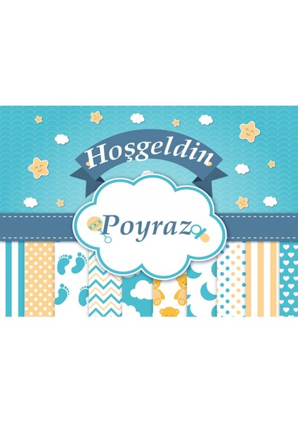 Tavşanlı Hoşgeldin Bebeğim Bebek Magnet 16 Adet