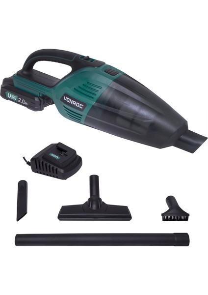 Akü El Süpürgesi / Elektrikli Süpürge - Vpower 20V - Dahil. 3 Ağızlık ve Uzatma fırsatları