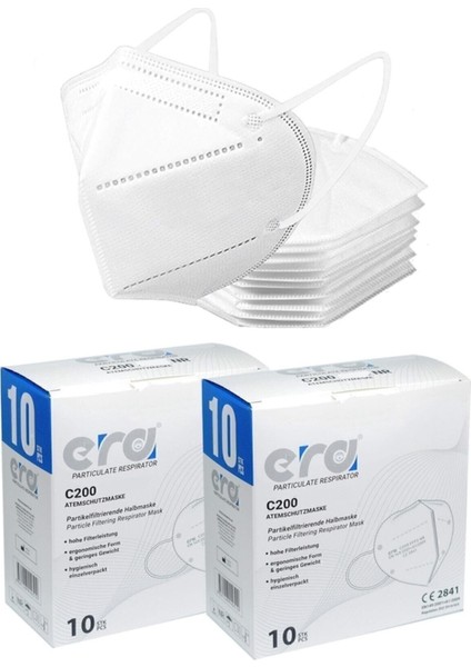 C-200 N95 Ventilsiz Solunum Maskesi - 30 Adet
