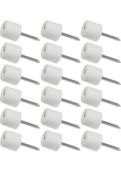 Çivili Poligirit Plastik Sandalye Bacağı Takozu Beyaz (100 Adet)