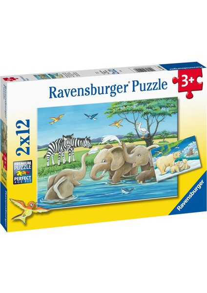 2X12 Parça Puzzle Hayvan Yavruları 050956