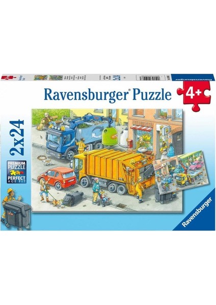 2X24 Parça Puzzle Çöp Kamyonu 050963