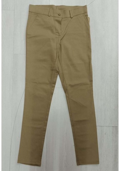 Başak Çocuk Giyim Canvas Kız Pantalon 38/46 Beden - Camel - 46