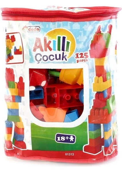 Akıllı Çocuk 125 Parça Eğitici Öğretici Renkli Bloklar - Akıllı Çocuklar LEGO