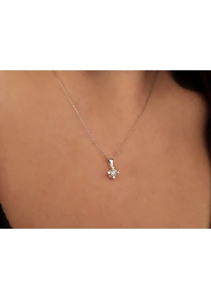 0,20 Karat Pırlanta Tektaş Kolye 0417P0043