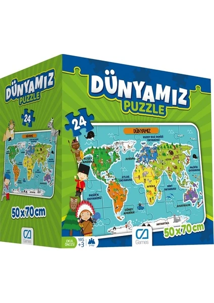 Ca Games 24 Parça Dünyamiz Maxi Boy Eğitici Puzzle - 5025