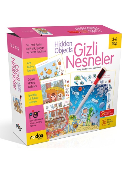 / Gizli Nesneler-Hidden Objects / 3-6 Yaş / Gizli Resmi Bul ve İşaretle