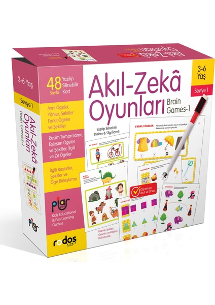 Piar Kids / Akıl-Zeka Oyunları 3-6 Yaş / Seviye 1