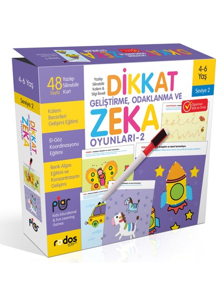 / Dikkat Geliştirme Odaklanma ve Zeka Oyunları /Seviye 2/ 4-6 Yaş