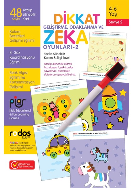 / Dikkat Geliştirme Odaklanma ve Zeka Oyunları /Seviye 2/ 4-6 Yaş fiyatları