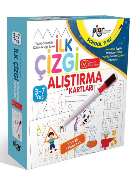 / İlk Çizgi Alıştırmaları Kartları 3-7 Yaş