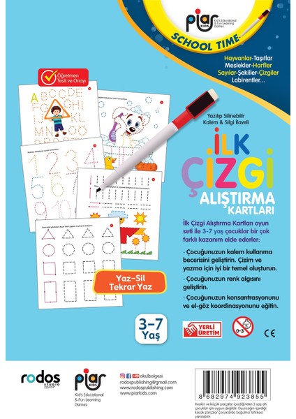 / İlk Çizgi Alıştırmaları Kartları 3-7 Yaş fiyatları