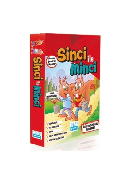 Sinci İle Minci Masal Seti / 8 Kitap/ İlkokul 1. Sınıflar İçin / Talas Çocuk
