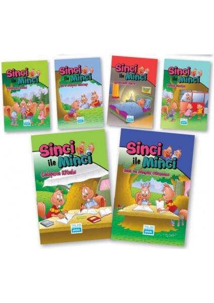 Sinci İle Minci Masal Seti / 8 Kitap/ İlkokul 1. Sınıflar İçin / Talas Çocuk modelleri
