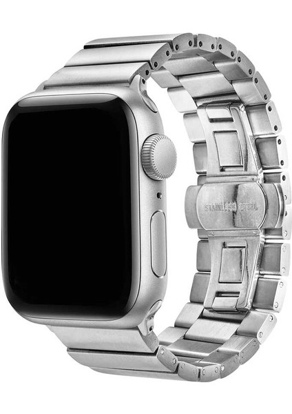 - Apple Watch 42mm - Kordon Metal Kordon KRD-41 - Gümüş