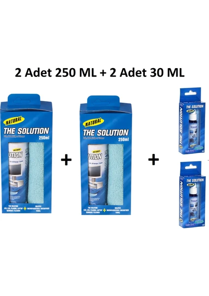 The Solution Ekran Temizlik Seti – 250 ml + 30 ml Temizleyici - 2 Set