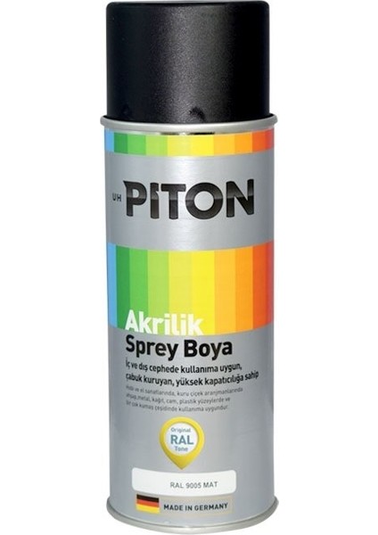 Akrilik Boya Ral 9005 Mat Siyah 400 ml Sprey Boya