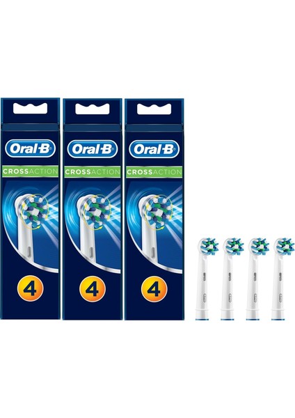 Diş Fırçası Yedek Başlığı Cross Action 12 Adet (3pk*4)
