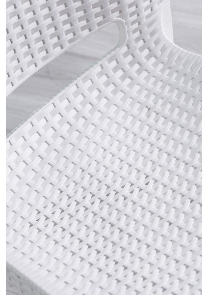 Rattan Large Bahçe&balkon Masa Takımı Beyaz