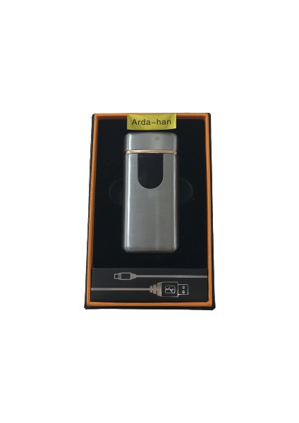 Elektronik Tesla Alevsiz Çakmak USB Şarjlı Dokunmatik LED Ekran