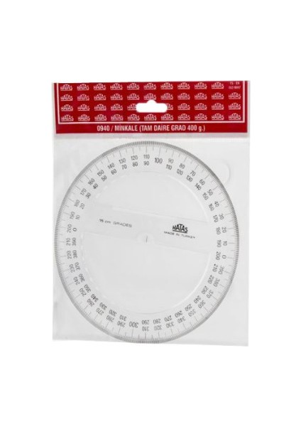 0940 Minkale 360 Derece Tam Daire Gradlı 15 cm 400 Grad