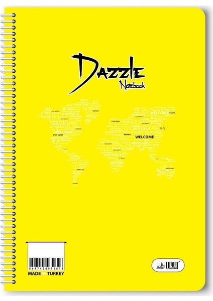 72 Yaprak Kareli Spiralli Defter A4 Boy