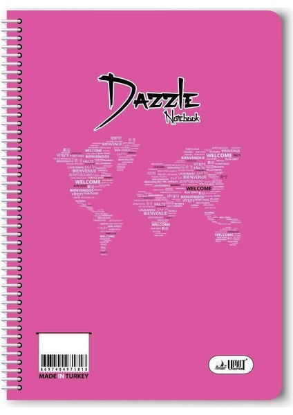 120 Yaprak Kareli Spiralli Plastik Kapak Defter A4 Boy