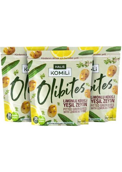 Olibites Limonlu Kekikli Çekirdeksiz Yeşil Zeytin 3X30G fiyatları