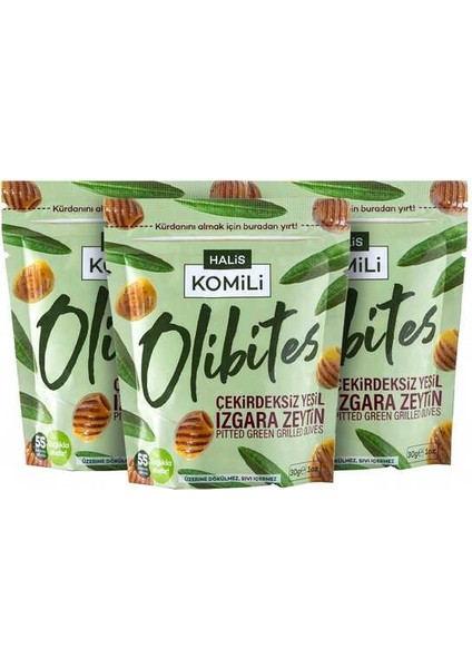 Olibites Çekirdeksiz Izgara Yeşil Zeytin 3X30G fiyatları