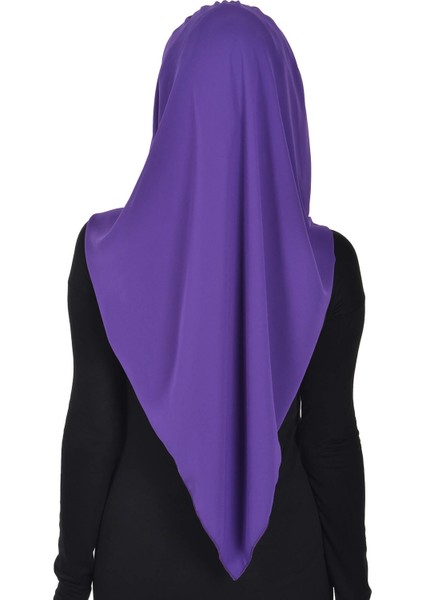 Aishas Design Renkli Şerit Detaylı Pratik Şifon Şal