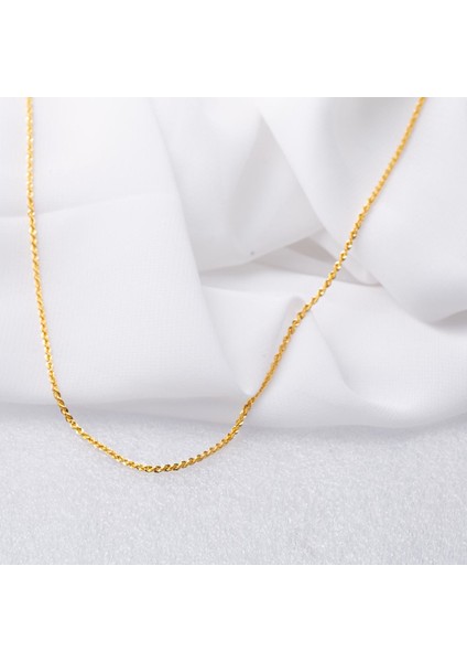 Burgu 14 Ayar Altın Zincir Kolye 50 cm modelleri