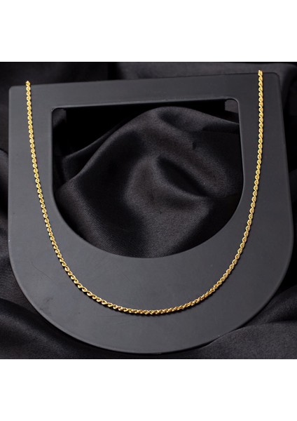 Burgu 14 Ayar Altın Zincir Kolye 50 cm fırsatları