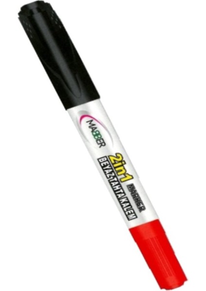 Beyaz Tahta Kalemi - Çift Uçlu - Siyah Kırmızı