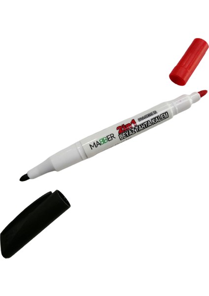 Beyaz Tahta Kalemi - Çift Uçlu - Siyah Kırmızı fiyatları