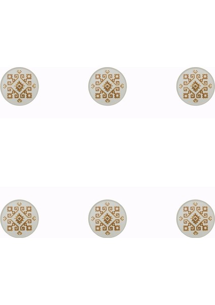 Arabesque Desen Düz Tabak 18cm 6'lı 04ALM005989