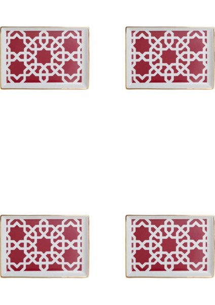 Morocco Desen Fuşya Kahvaltı Tabağı 18cm 4'lü 04AP018781