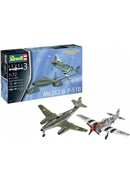 Maket Seti Combat Set ME262-P-51B 63711