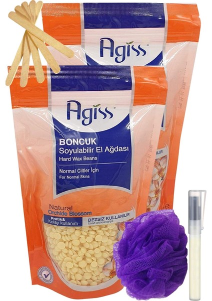 Agiss Naturel Inci Boncuk Granül Sir El Ağdası 250GR 2'li Set + Spatula + Lif + Kalemparf