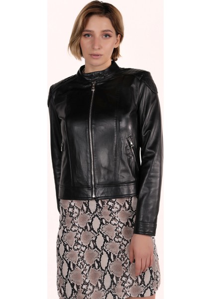 Defne Model Kadın Siyah Deri Ceket fiyatları