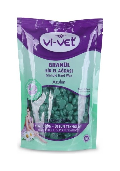 Vivet Azulen Inci Boncuk Granül Sir El Ağdası 250GR 3'lü Set + Spatula + Lif + Kalemparf